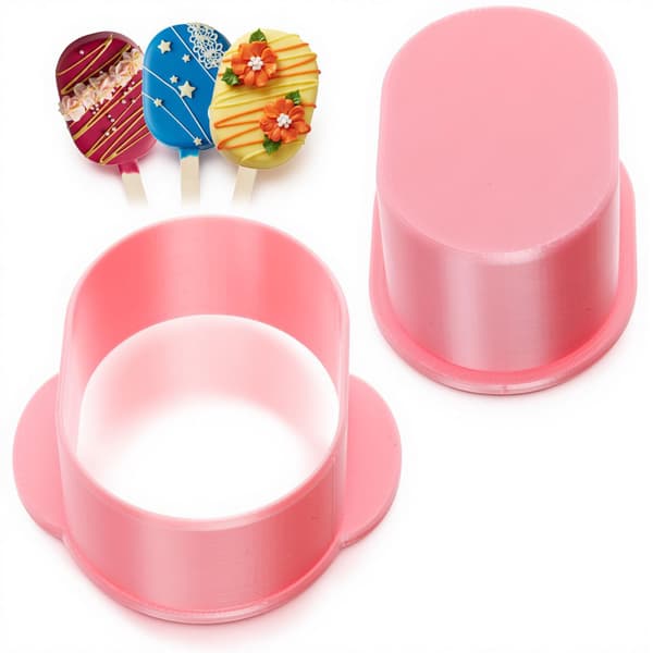 Kake-pop-kutter, kake-pop-form, kake-pop-kutter og -skyver, bakeverktøy egnet for familiebursdager og bryllupsdesserter.