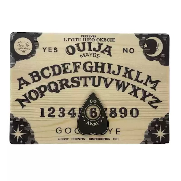 Klassisk Ouija med 1990-talsdesign från Winning Moves Games, tjock träskiva av högsta kvalitet, för 2 eller fler spelare, från 8 år och uppåt (1175)