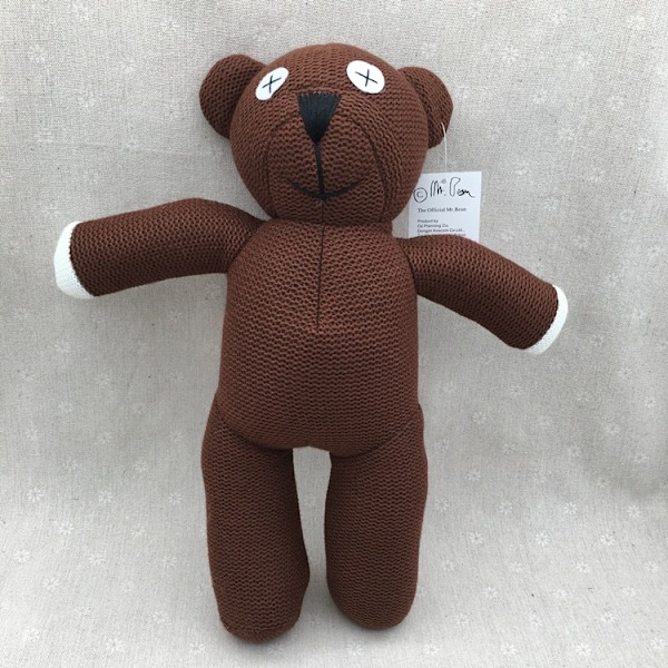 35 cm Mr. Bean -nukkela, Mr. Beanin karhu, Mr. Bean -karhu, piirretty joulupehmolelu