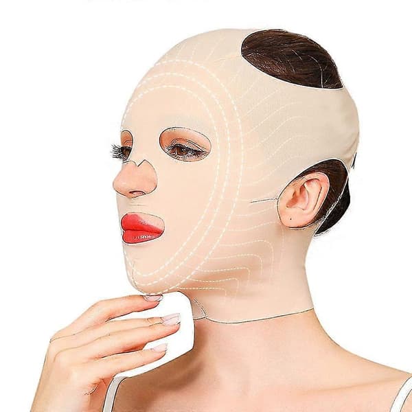 3D Anti-rynk Sovmask för Full Ansiktsbantning Skönhetslyft Full face