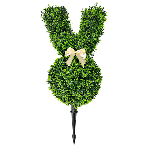 Konstgjord Kaninträd Påskdekoration Miniatyr Konstgjorda Kaniner Topiary Växter Statyer för Heminredning