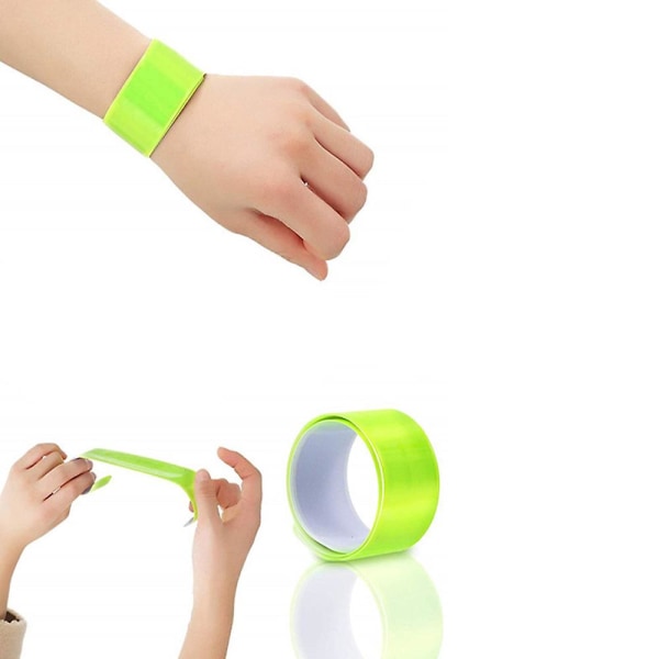 reflekterende selvrullende armbånd Fluorescent Green
