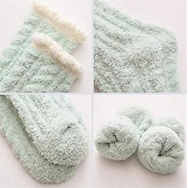 Dam Fuzzy Socks Toffel - Vinter Fluffy Cozy Cabin Socks, mjuk fleece, bekvämt hem, julklapp, strumpor