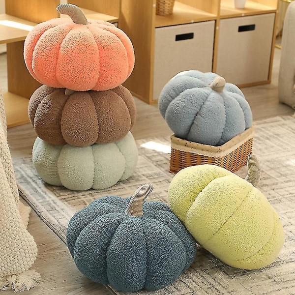 Promotion Ins Hot Funny Pumpkin Pillow Luova Erikoismuotoinen sohvatyyny Halloween-sisustus Söpöt lasten pehmolelut blue c