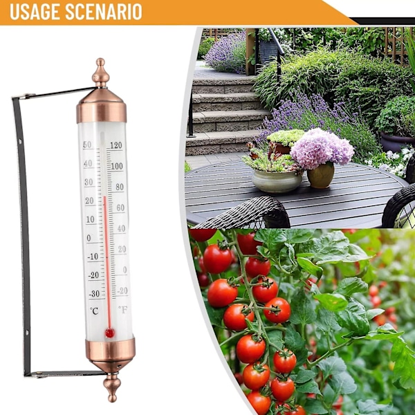 Udendørs Termometer Have Terrasse Udenfor Væg-Drivhus Solterrasse Ny js