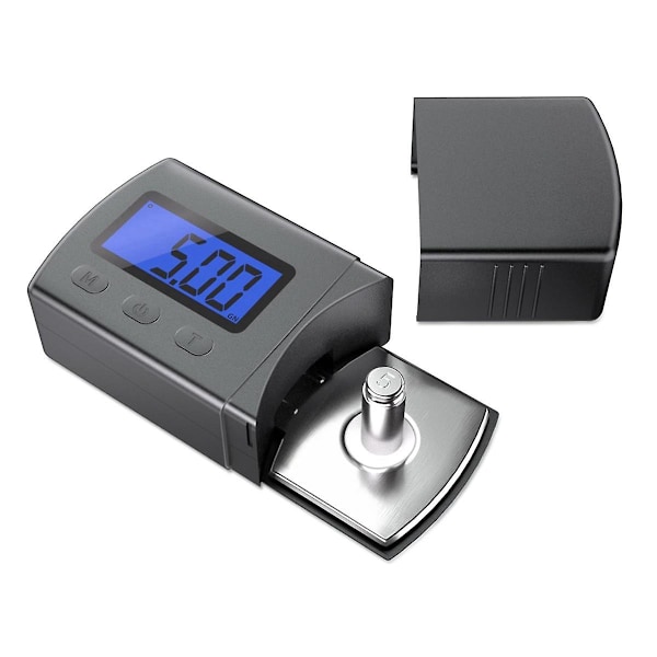 Mini Digital Turntable Stylus Force Gauge Høy presisjon 0.1G/5G LCD Bakgrunnsbelysning Blå for Lesearm