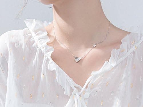 Pappersflygplan 925 Sterling Silver Halsband, NA/Sterling Silver