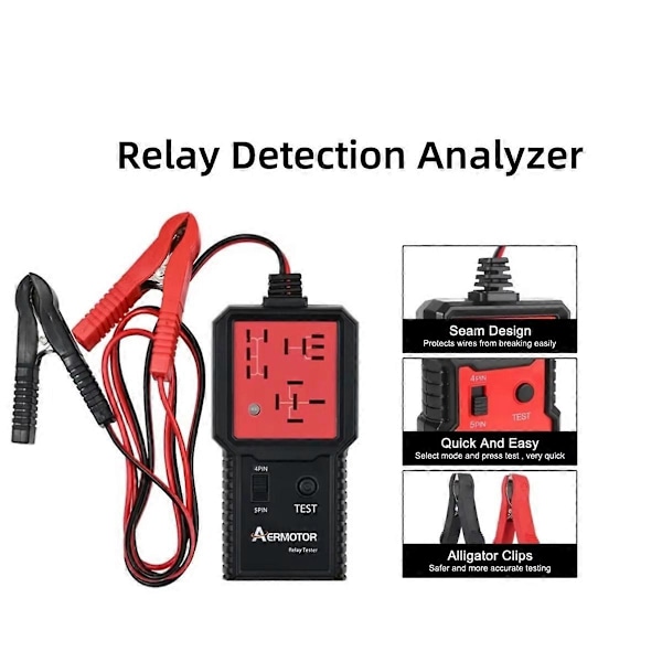 12V/24V Bilrelé Bilrelé Kortslutningstester Automatisk Batterisjekker Elektronisk Relé Tester
