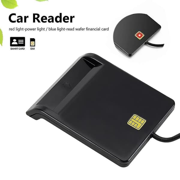 Usb Smart Card Reader Dni Atm Ic Iso 7816 Klass A, Ab Och C Kompatibel Med Windows Linux Mac Os-dwdz