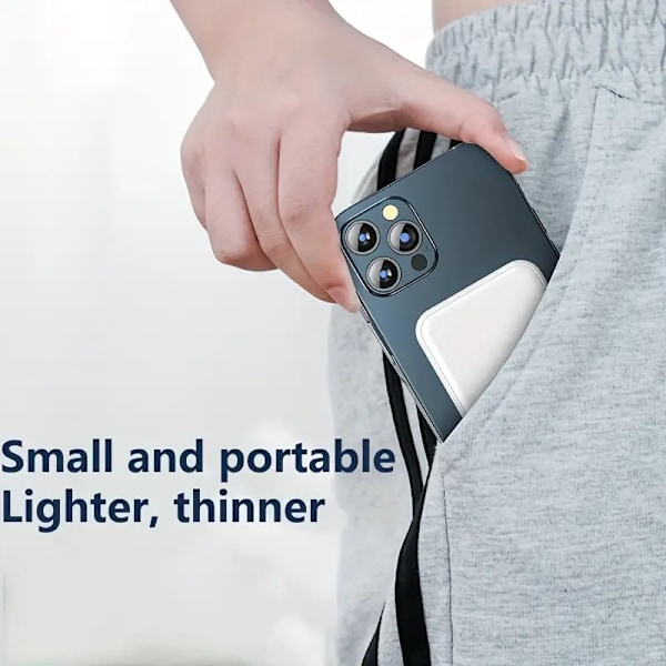 Ultratunn magnetisk trådlös laddare 5000 mAh mini snabbladdande portabel powerbank