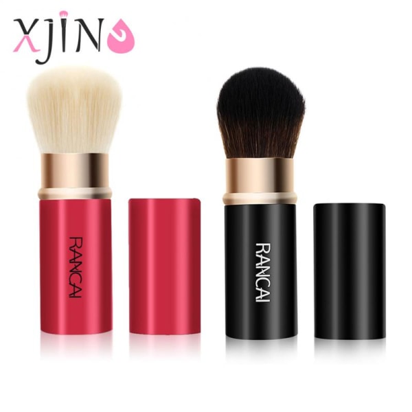 1-Pak Retractable Foundation Blending Blush Makeup Brushes Black