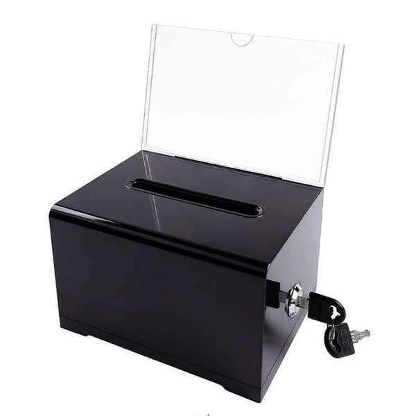 Visitkort Samleboks Billetbeholder til Virksomhedsreception Skrivebord Transparent Transparent