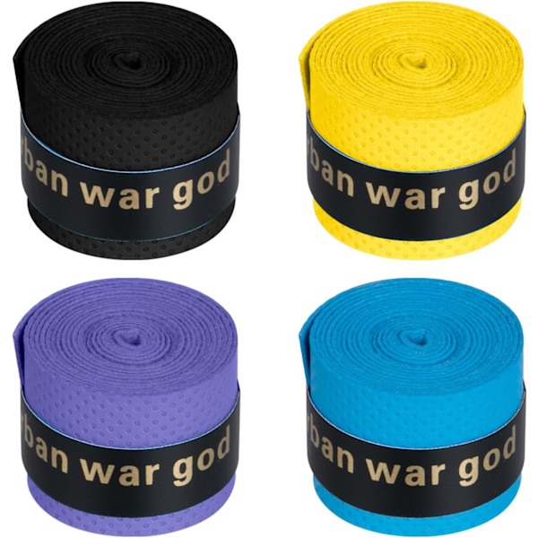 4 Pak Badminton Ketsjer Grip PU Tennis Ketsjer Grip Tape Skridsikker Ketsjer Grip Tennis Ydre Grip Tape til Tennis Badminton Squash Ketsjer