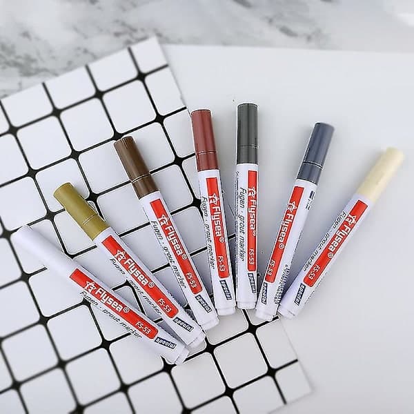 Kakelfogpenna, kakelreparation, badrumskakelfyllnad, beige