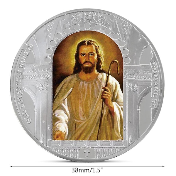 Jesus Mindesmønter Samling Kristus Religion Souvenir Udfordringsmønt Religiøst Mærke Til Påske Hjem Dekorationer
