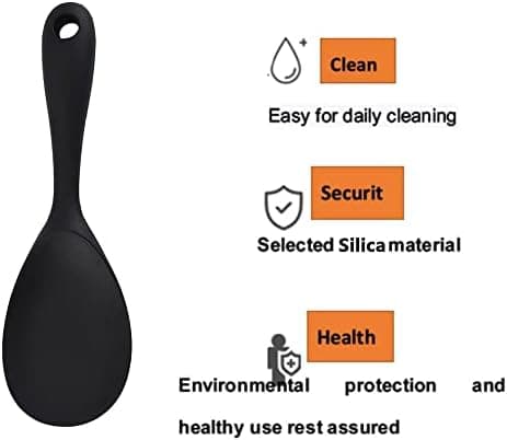 Silikon Ris Paddel Sked - Non-Stick Ris Paddel Sked Ris Skopa Högtemperaturbeständig Fungerar för Ris, Potatismos