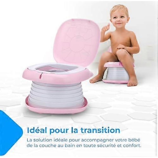 Bærbart foldetoilet til babyer og børn, børnedesign, hygiejnisk, overgang badeværelse ble, læring, sjov, sikker, nem at bruge