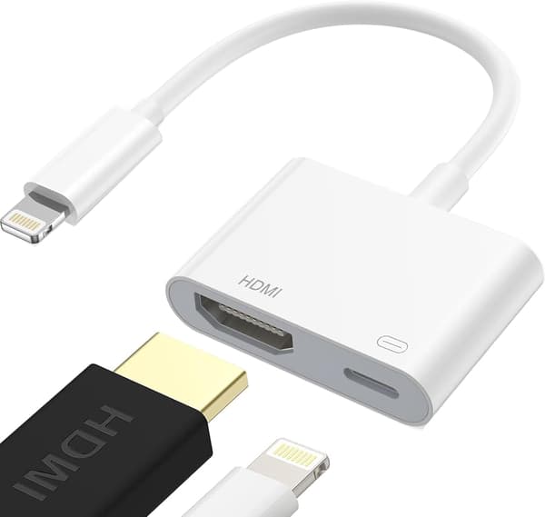 Lightning Digital AV -sovitin Apple-laitteille - MFi-sertifioitu HDMI-liitin