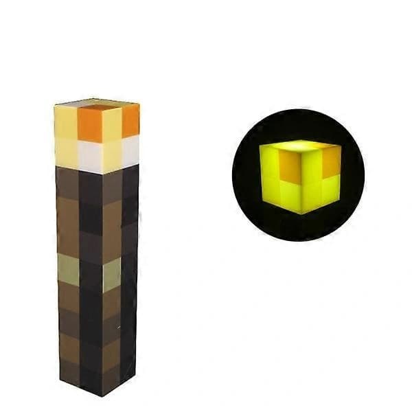 REMAKE Minecraft Brownstone Torch - 28cm LED Nattlampe - USB C—max