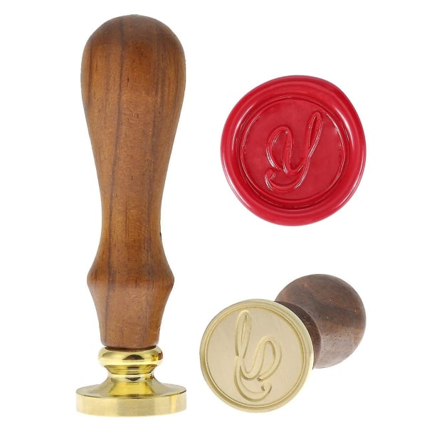 Brass Head Wooden Handle Alphabet Classic Sealing Wax Stamp