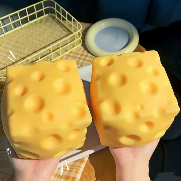 Jumbo osteformet klemmelegetøj, 6 cm blødt klemmelegetøj, elastisk stressbold, sensorisk dekompressionslegetøj til voksne, skrivebordstilbehør