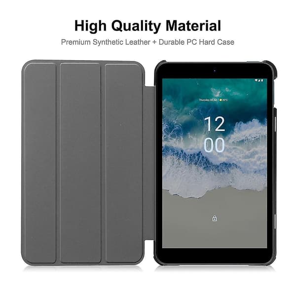 Enkay PU Læder Stand Case til Nokia T10 til Nokia T10