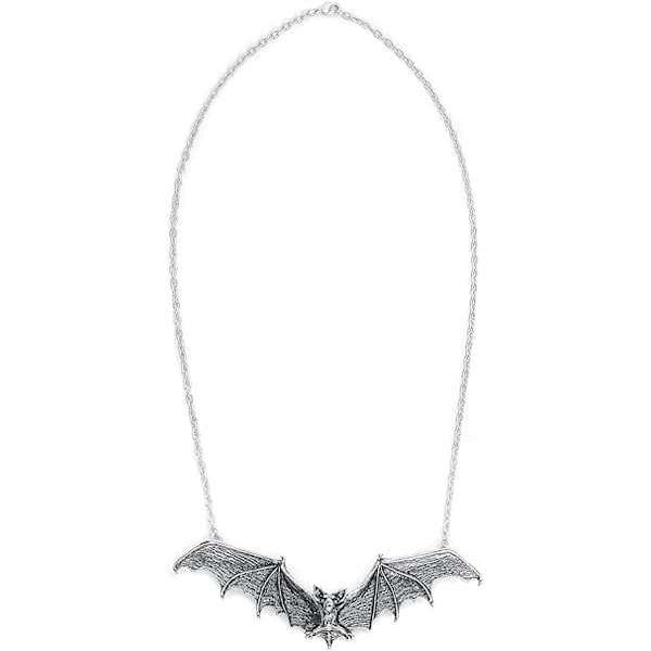 Alchemy Gothic Gotisk Flaggermus Anheng Dame Halskjede Sølv, Tinn,