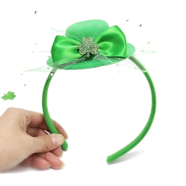 Saint Patrick Day Pandebånd Shamrock Hairband Holiday Celebration Party Hairhoop Little Grass