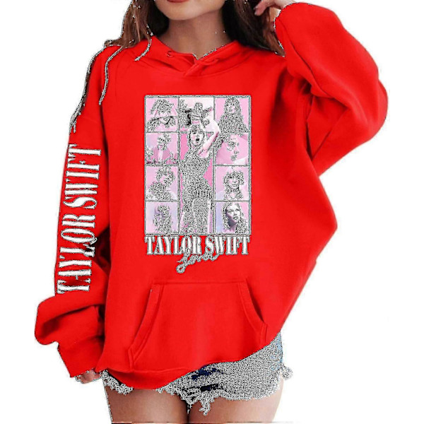 Flicktröjor 1989 Casual Taylor Sweatshirt Barn Pojkar Swifts Pullover med Huva 02 red 140