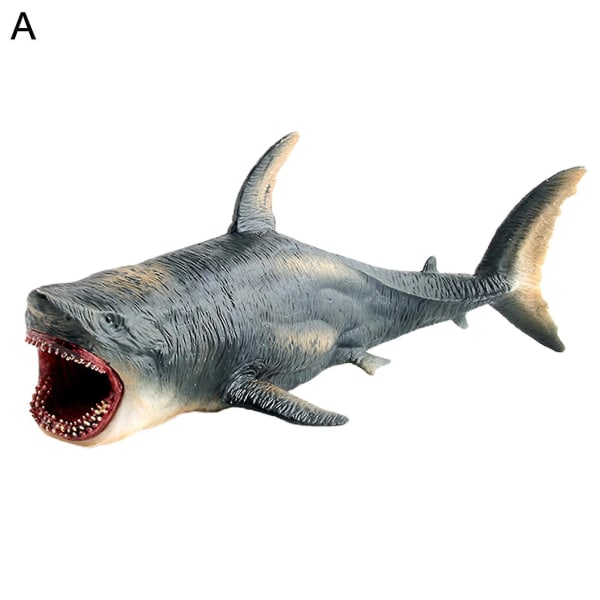Stor Megalodon Shark Legetøj Praktisk Evne Rustfast Best Collection Realistisk Havdyr Hvid Haj Figur til indretning C