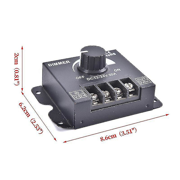 DC 12V 24V LED Himmennin Kytkin 30A 360W Jännitteensäädin Säädettävät Himmentimet Shytmv-YUHAO