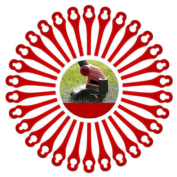 Sæt med 50 udskiftningsblade kompatible med Florabest kanttrimmer Lidl Frta 20 A1, Fat 18b2, Fat 18b3