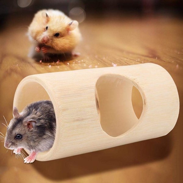 Liten Djurleksak Tunnel Bamburör Spel Lämplig för Hamster Interaktiv Leksak Burdekoration (Stor Storlek)