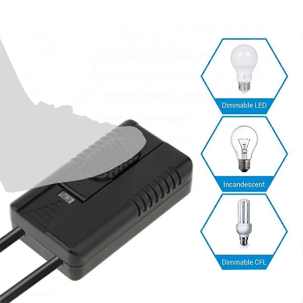 Fotdimmerbrytare Full Range Inline Slide Control Switch för Golvlampa LED-lampa Glödlampa