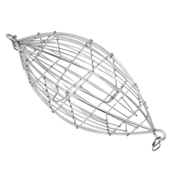 Fiskekrog i rustfrit stål, lokkekurv, karpefiskefælde, kurvefoderholder til rejer, krabber og fiskekrog