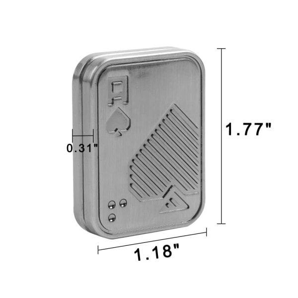 Magneettinen metallisormenpäälelu metallipokeri Push Card -liukusäädin