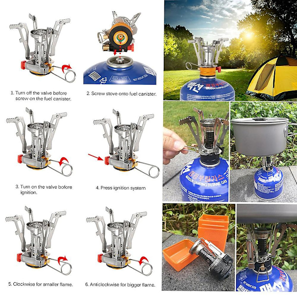 TOMSHOO Mini Ryggsäck Kök Brännare Camping Utomhus Matlagning Hopfällbar Vandringstillbehör Butan