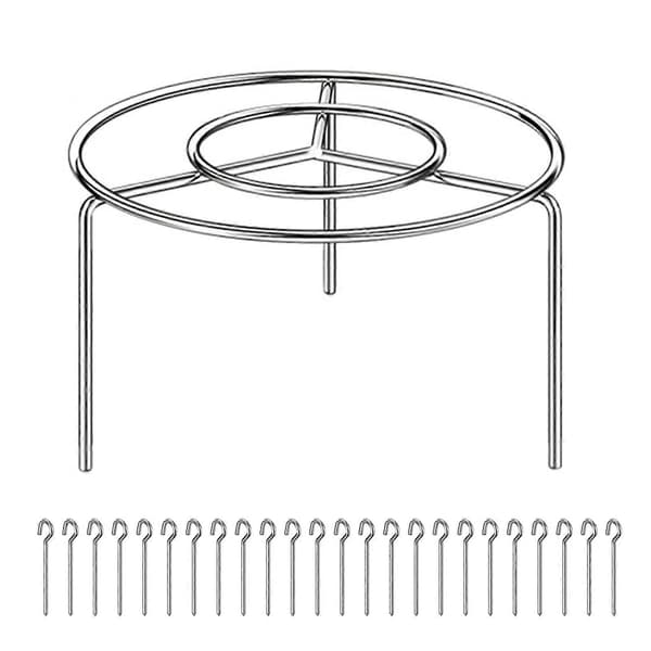 BBQ Spydholder i rustfrit stål, rund, vertikal holder til Instant Pot