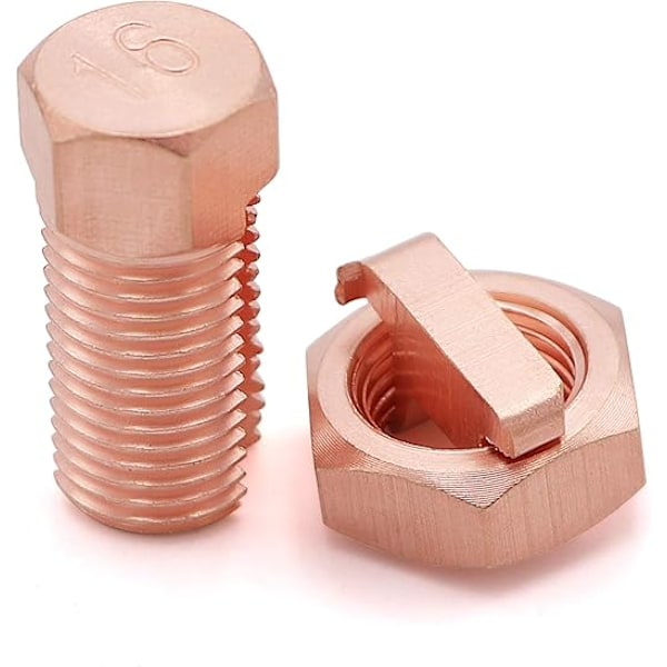 10 stk. Massiv Kobber Split Bolt Konnektor, Jordledningsklemme - 6AWG