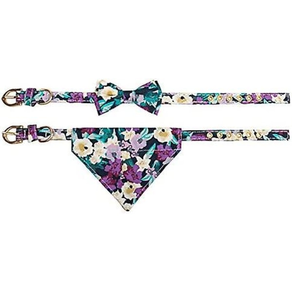 Gyapet Koiranpanta pienelle koiralle kissalle tyttö kukka 2kpl rusetti bandana huivi pennulle kevät kukka kissanpennulle