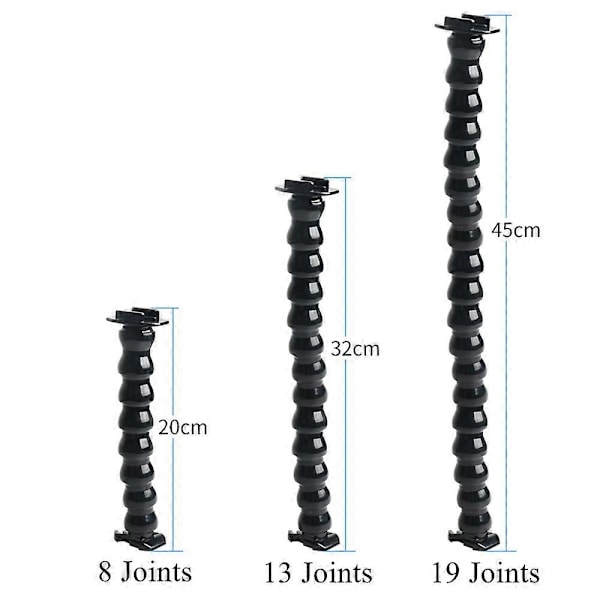 Flexibel Klämfäste med Justerbar Svanhals Flexibla Käftar Clip Fäste Hållare För GoPro Hero 10 9 8 7 4 Actionkamera Stöd Clip