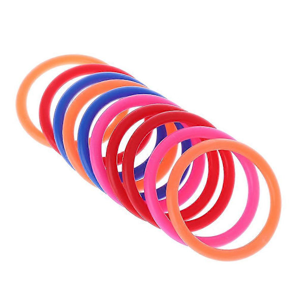 10 stk. plastik kastringe mål kast karneval baghave park spil børn intelli 6 cm inner diameter