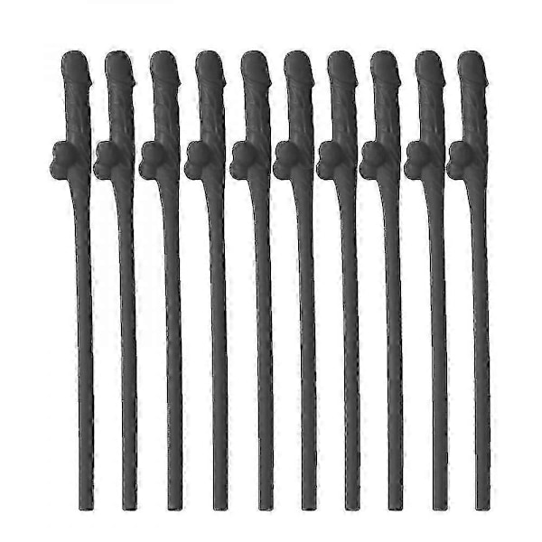 10-pack Sugrör, Återanvändbara Penissugrör, 19cm Sugrör För Barer, Möhippa, Bröllop Fev-Ribn 10pcs-khaki