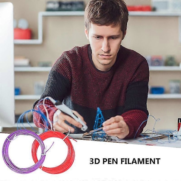 30 stk. 30 Farver 3D Print Filament Pla 3D Pen Filament Refills 5m Længde
