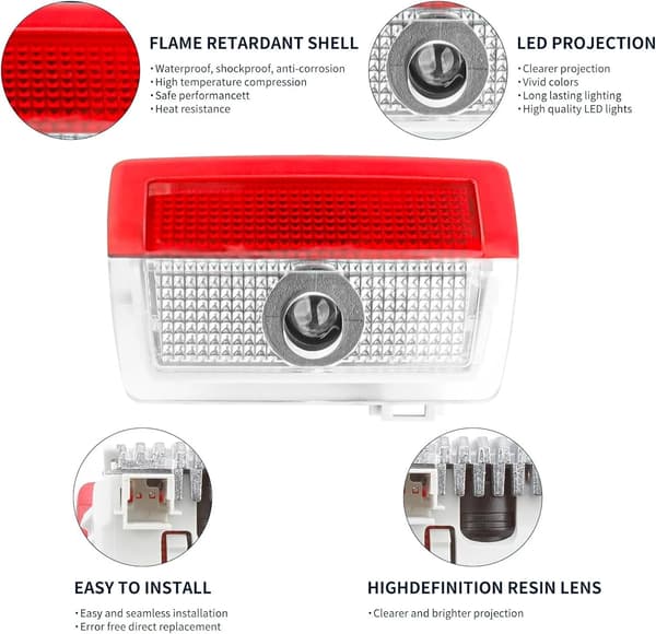 Passar Mercedes-Benz CLA CLS A207 C207 Modifierad LED-dörrbelysning, laserprojektionslampa (set om 2)