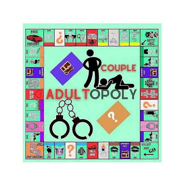 Parspill for Par, Voksen Par-Monopoly Brettspill, Date Night Ideer, Intimitetskort