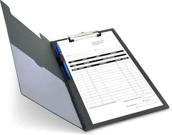 Skriveunderlagmappe, A4/Protokoll, Svart