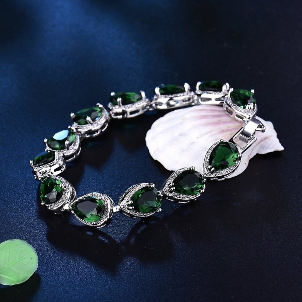 Angel Tear Design fasjonable krystallarmbånd for kvinner green