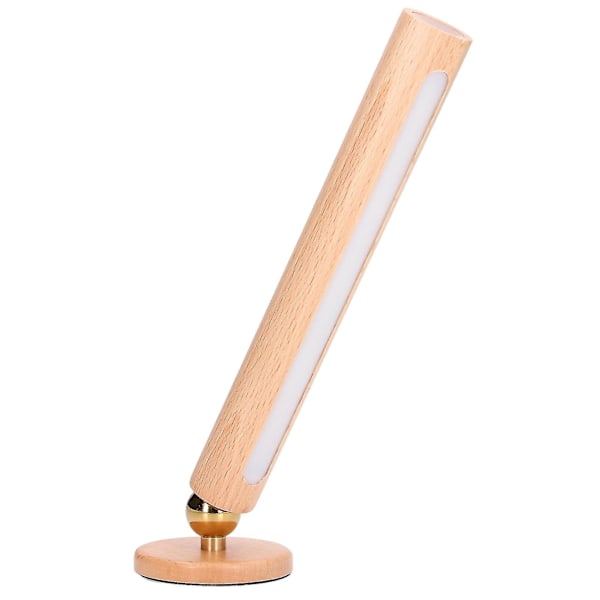 360° Roterbar Vegglampe i Tre med Justerbar Lysstyrke, USB-Lading, Bærbar Magnetisk Vegglampe for Nattbord og Gang