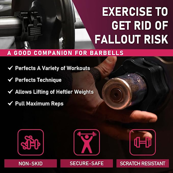 Barbell Clamp 2 Pak Barbell Clamp Ring Quick Release Ring Barbell Dumbbell Vægtløftningslås til Fitnesscenter